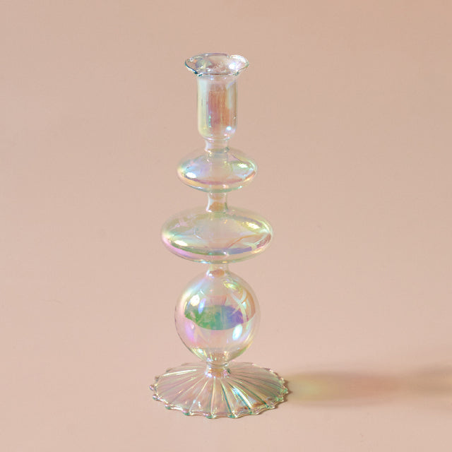 Shimmery Rainbow Iridescent Candle Holders - MAHOGANY STREET