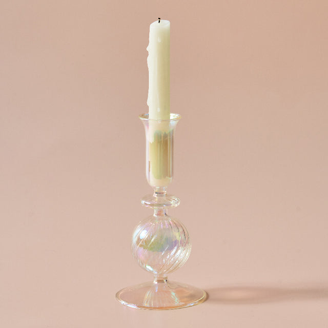 Shimmery Rainbow Iridescent Candle Holders - MAHOGANY STREET