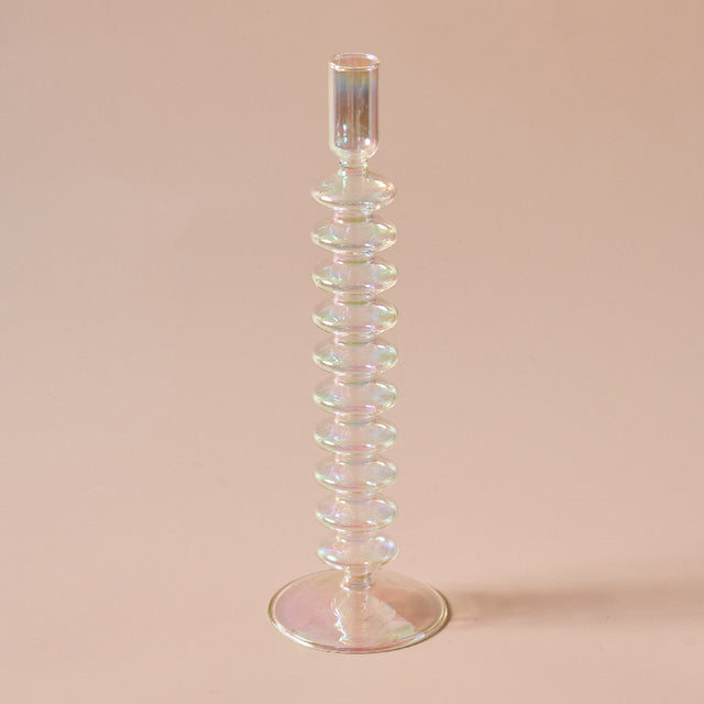 Shimmery Rainbow Iridescent Candle Holders - MAHOGANY STREET