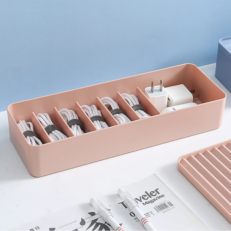 Multi Grid Pastel Colored Cable Storage Containers - MAHOGANY STREET