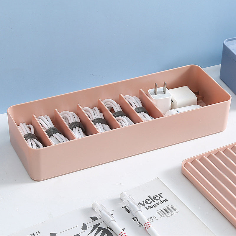 Multi Grid Pastel Colored Cable Storage Containers - MAHOGANY STREET