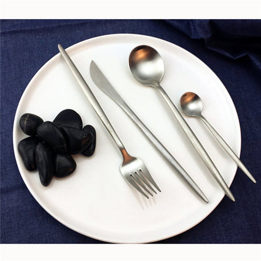 Minimalist Steel Cutlery Set - MAHOGANY STREET