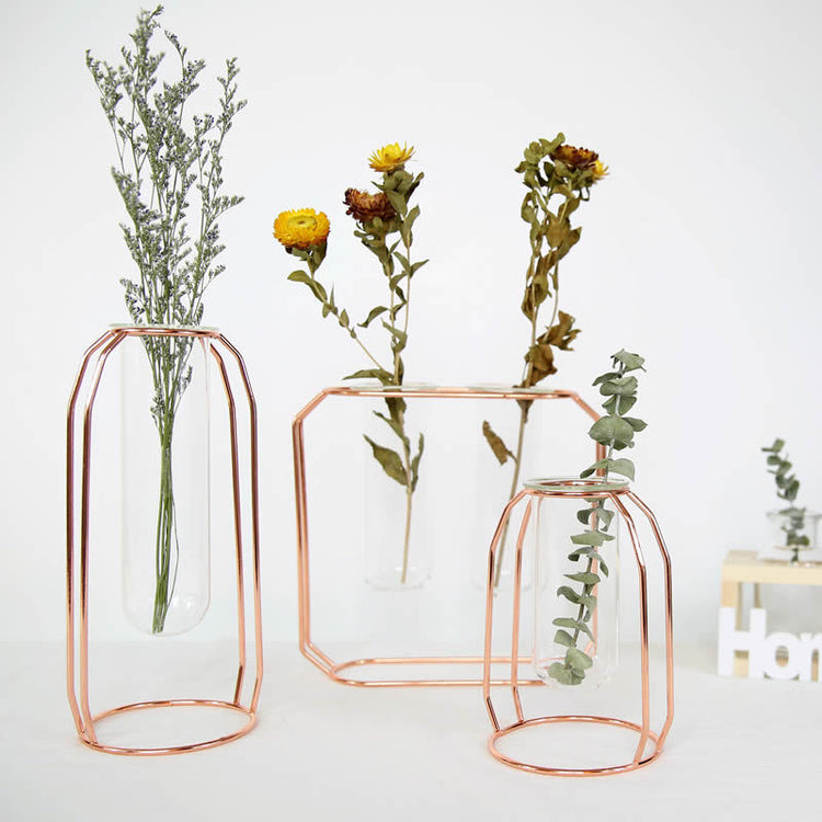 Unique Design Minimalist Metal Wire Vase - MAHOGANY STREET