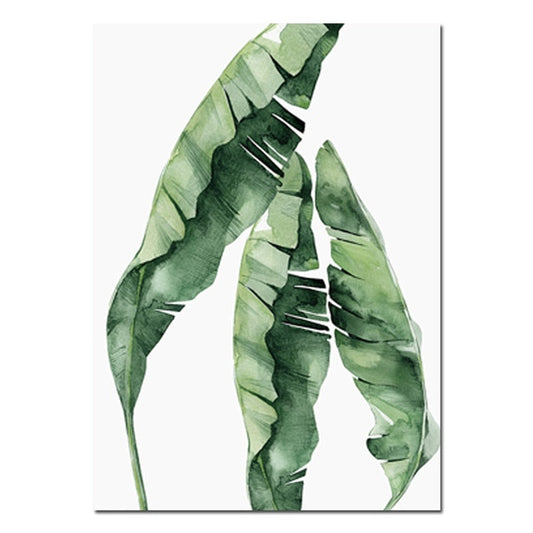 Tropical Green Leaves Artwork Canvas - 3 styles - MAHOGANY STREET