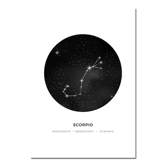 Astrology Signs Minimalist Canvas Prints - MAHOGANY STREET
