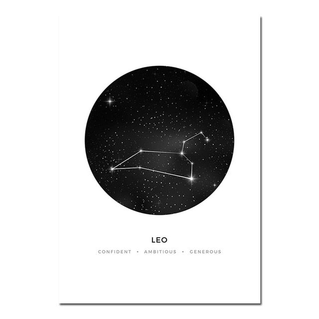 Astrology Signs Minimalist Canvas Prints - MAHOGANY STREET