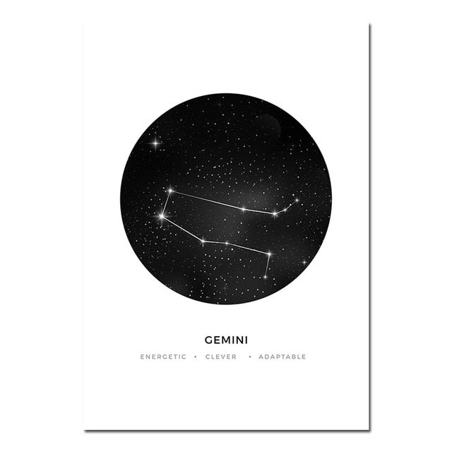 Astrology Signs Minimalist Canvas Prints - MAHOGANY STREET