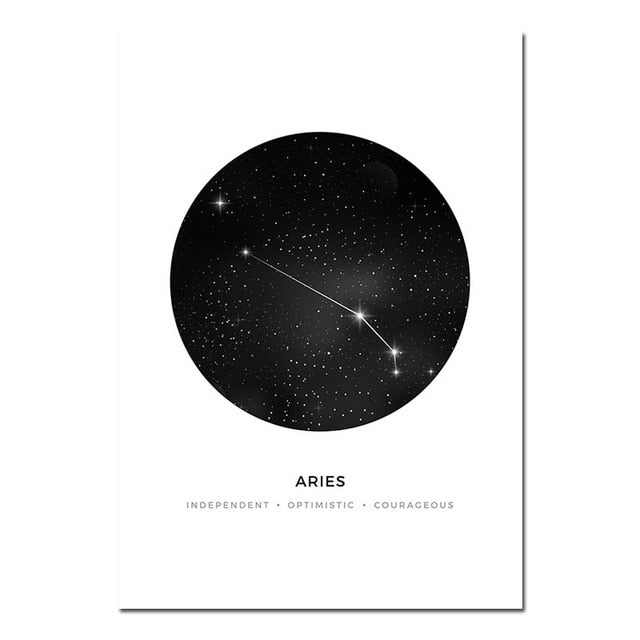 Astrology Signs Minimalist Canvas Prints - MAHOGANY STREET