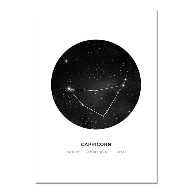 Astrology Signs Minimalist Canvas Prints - MAHOGANY STREET