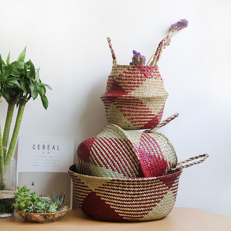 Seagrass Natural Design Storage Basket - MAHOGANY STREET