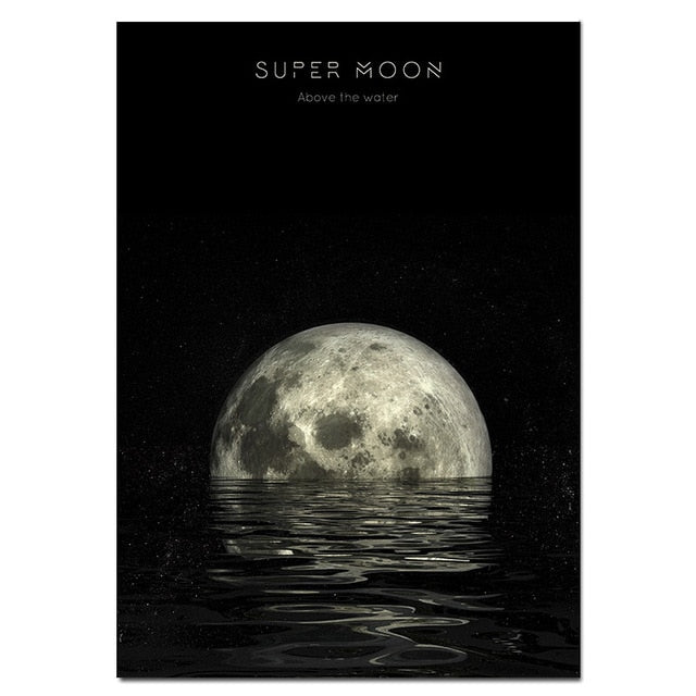 Minimalist Style Moon Phases Canvas Artworks - MAHOGANY STREET