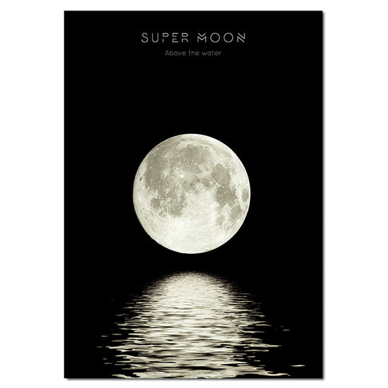 Minimalist Style Moon Phases Canvas Artworks - MAHOGANY STREET