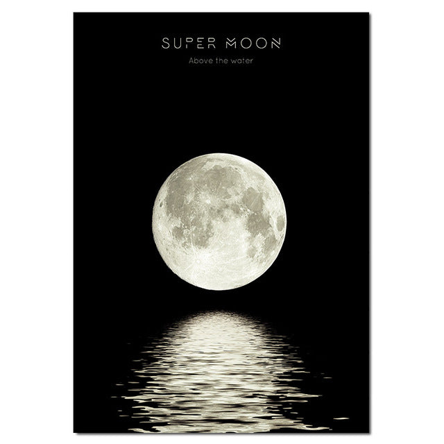 Minimalist Style Moon Phases Canvas Artworks - MAHOGANY STREET