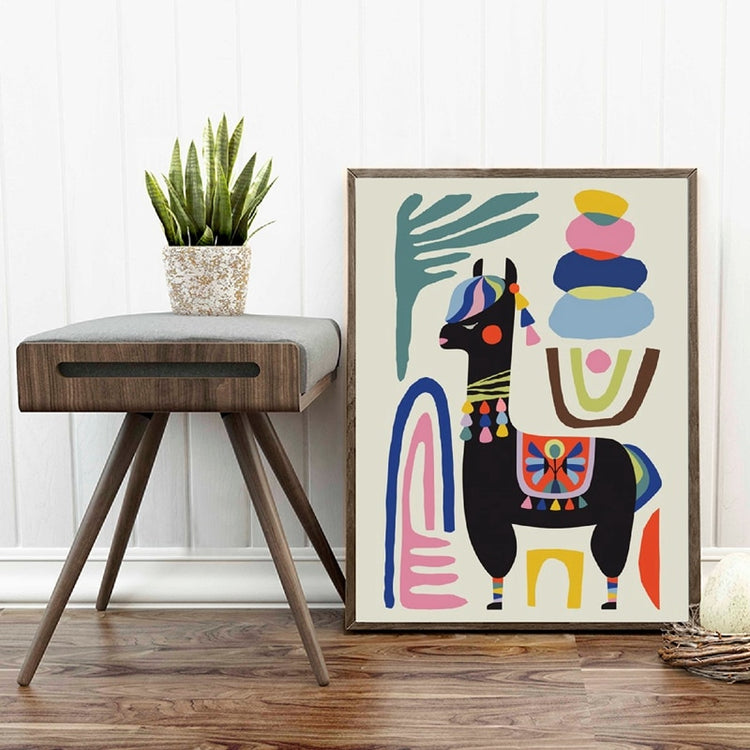 Funky Llama Canvas Print - MAHOGANY STREET