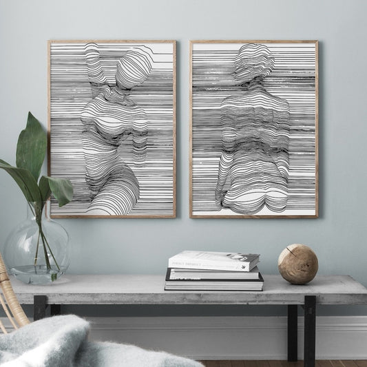 Abstract Body Lines Canvas Artworks - MAHOGANY STREET