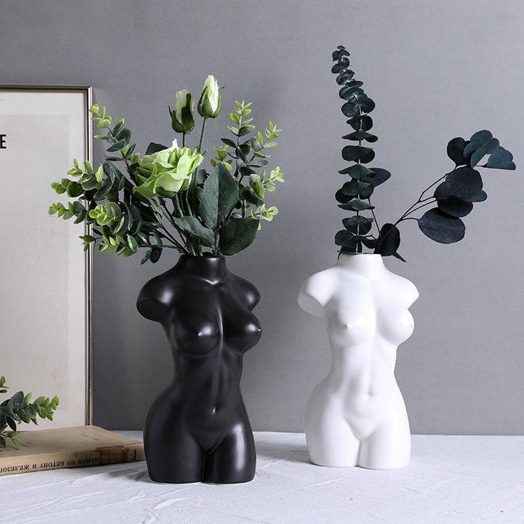 Ceramic Body Shapes Vases - MAHOGANY STREET