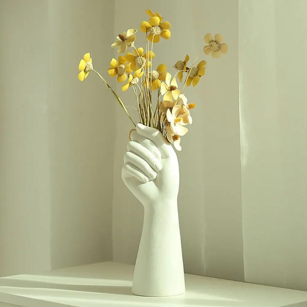 Hand Shaped Decorative Vase