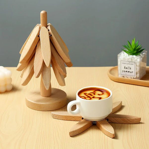 Tree Design Decorative Stand Wooden Trivets