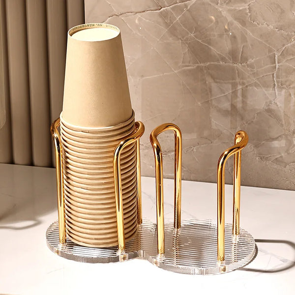 Stylish Luxe Disposable Cup Double Countertop Holder