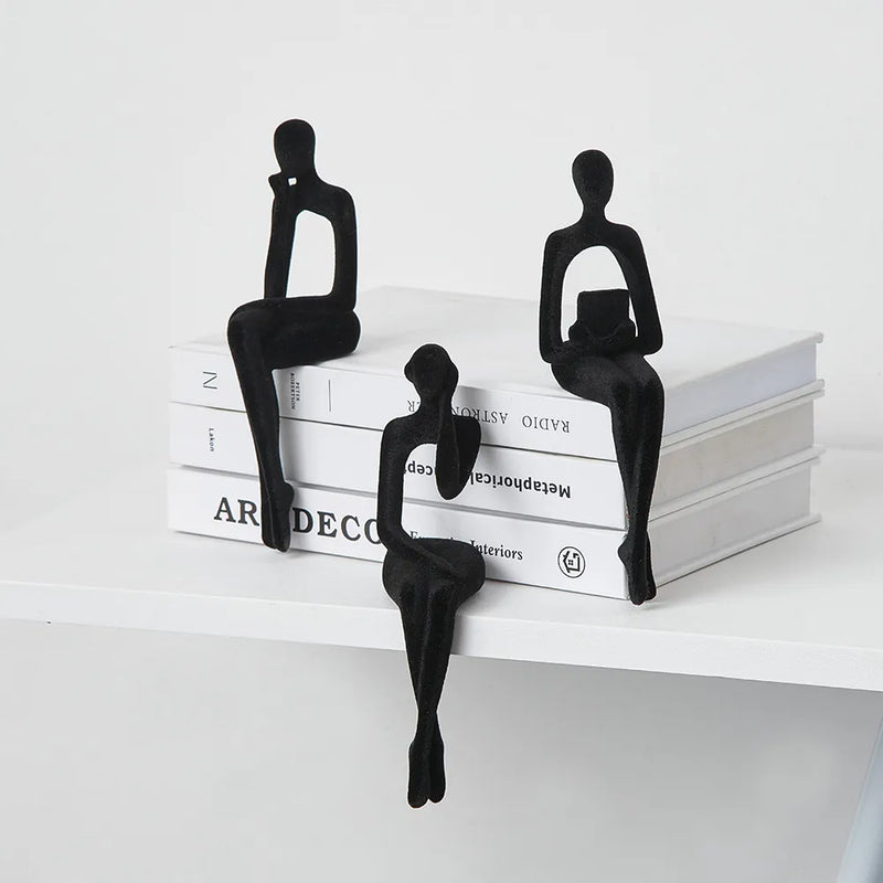 Abstract Design Thinker Felt Figurines - Set of 3
