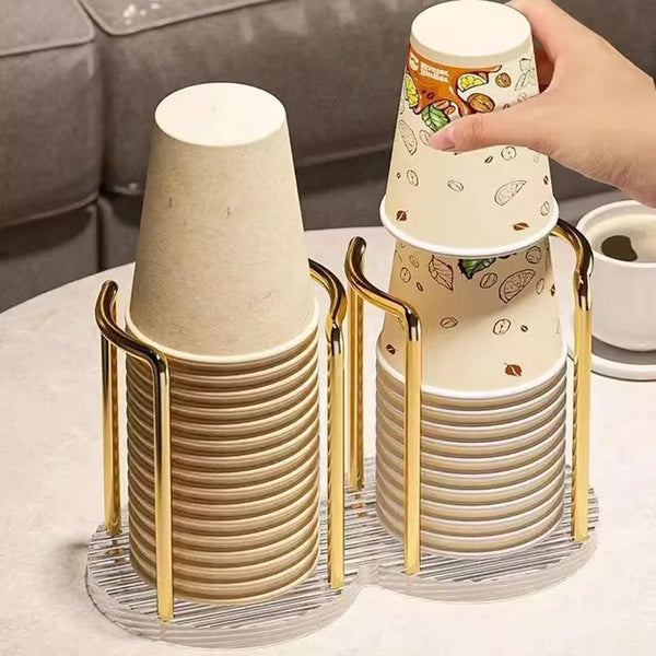 Stylish Luxe Disposable Cup Double Countertop Holder