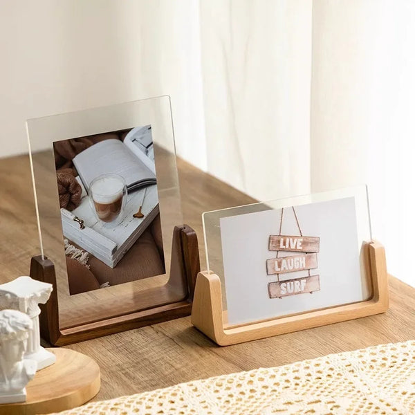 Nordic Acrylic Picture Frame Wooden Photo Display