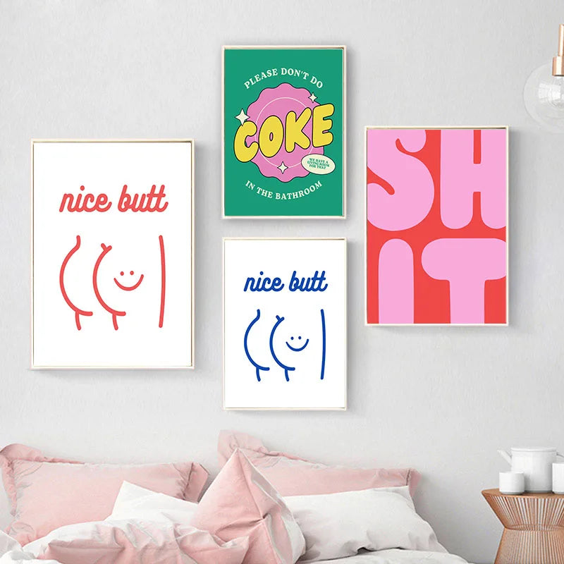 Funny Colorful Canvas Painting Wall Art ( + more styles)