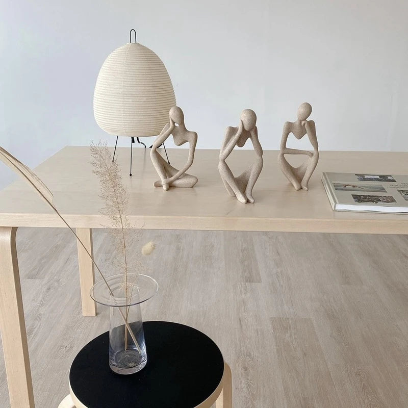 Minimalist Design Resin Thinker Figurine