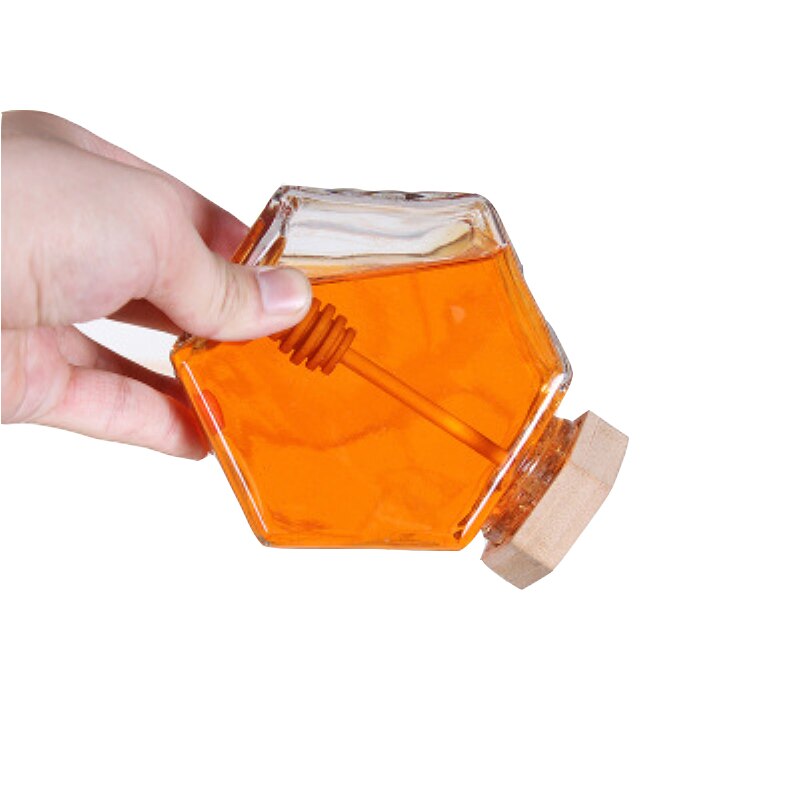 Glass Honey Jar With A Stick Spoon - MAHOGANY STREET