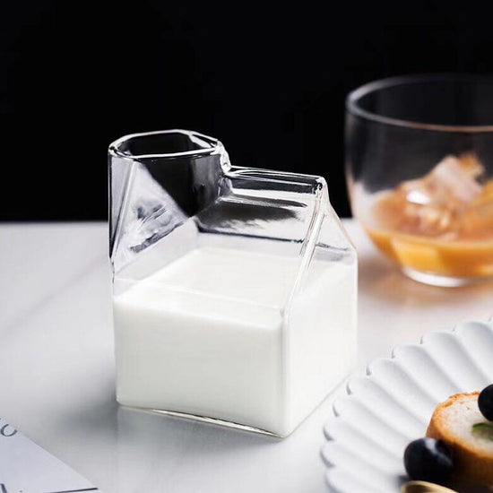 Glass Milk Carton Shaped Jar - MAHOGANY STREET