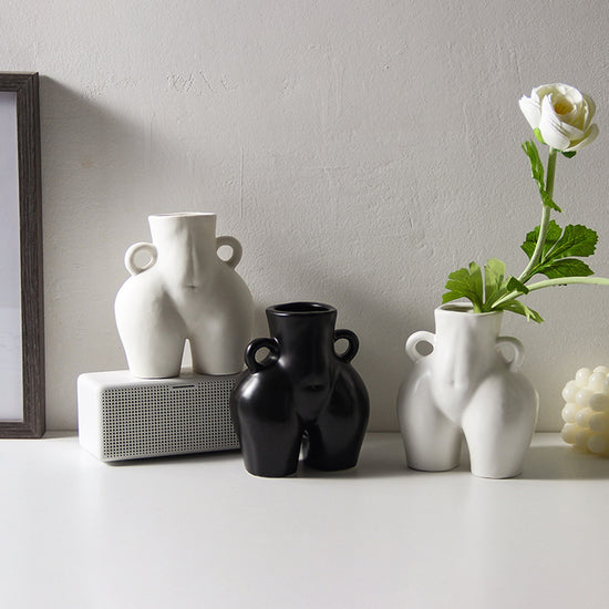 Body Shaped Handcrafted Ceramic Vase - MAHOGANY STREET