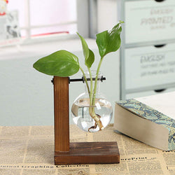 Creative Design Wooden Plant Vase - MAHOGANY STREET