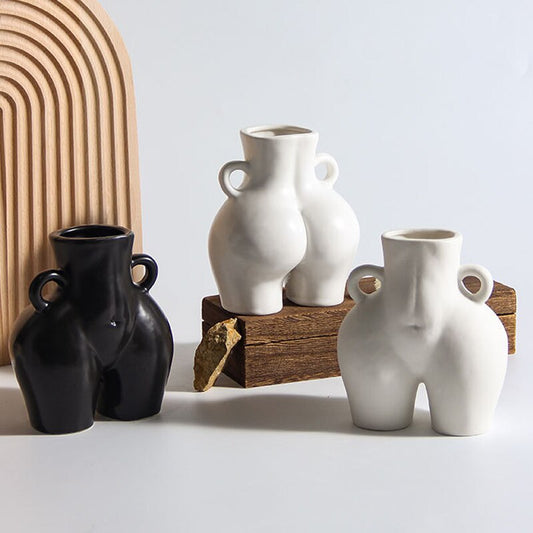 Body Shaped Handcrafted Ceramic Vase - MAHOGANY STREET