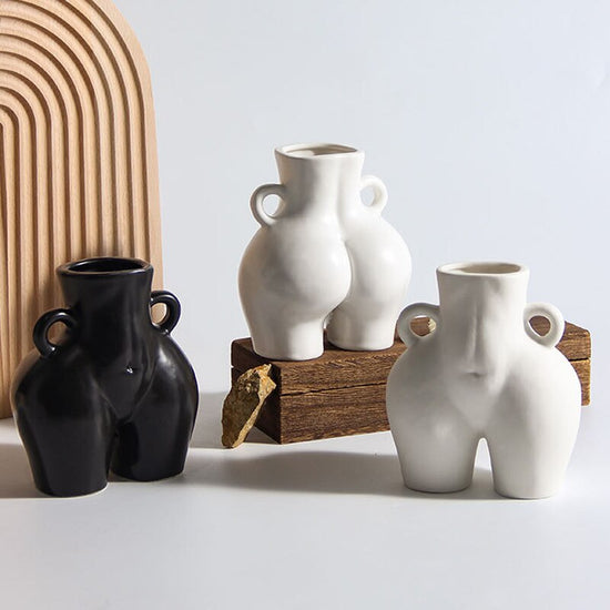 Body Shaped Handcrafted Ceramic Vase - MAHOGANY STREET
