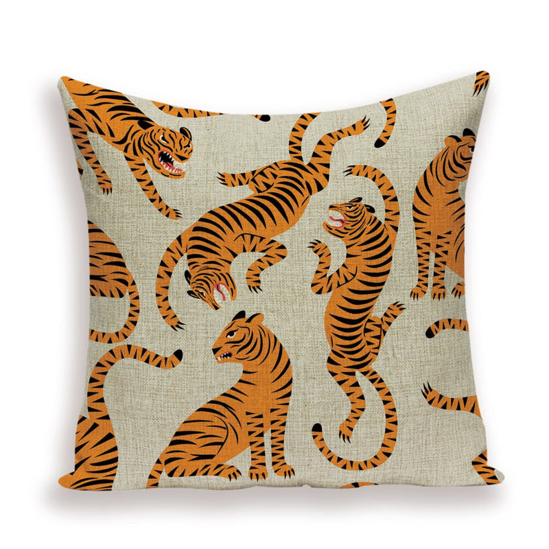 Colorful Tiger Cushion Covers - MAHOGANY STREET