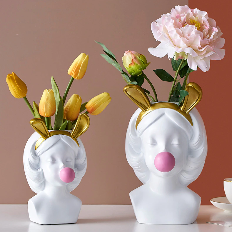 Creative Design Head Flower Vase