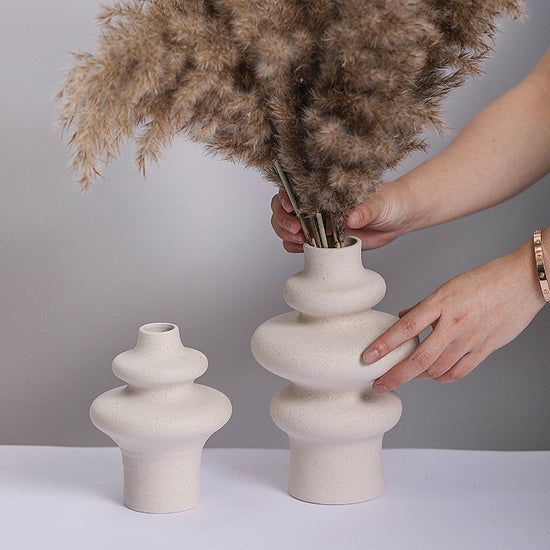 Decorative Nordic Light Ceramic Vases - MAHOGANY STREET