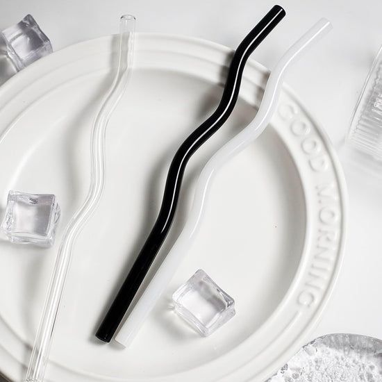 Colorful Artistic Design Glass Straws - MAHOGANY STREET