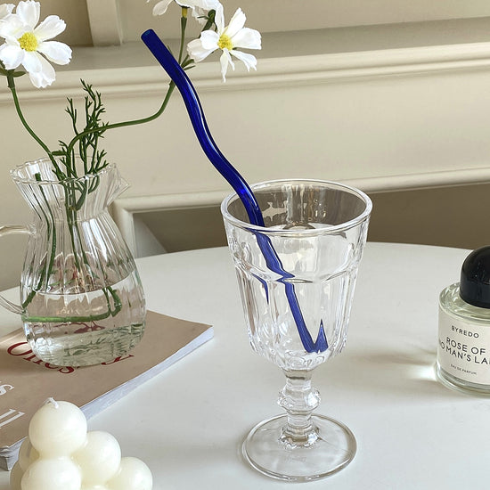 Colorful Artistic Design Glass Straws - MAHOGANY STREET