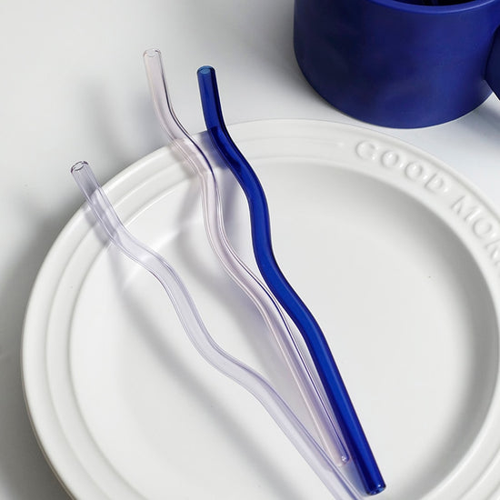 Colorful Artistic Design Glass Straws - MAHOGANY STREET