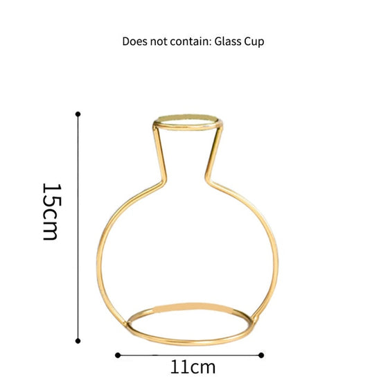 Wire Vase In Gold - MAHOGANY STREET