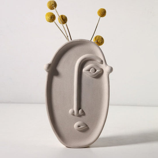 Creative Design Long Face Vase - MAHOGANY STREET
