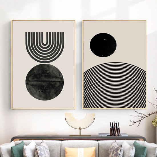Mid Century Inspired Boho Canvas Prints - MAHOGANY STREET