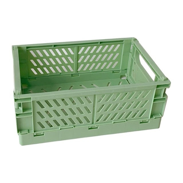 Collapsible Pastel Colored Plastic Crates - MAHOGANY STREET
