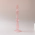 Vintage Style Glass Candle Holder - Pink - MAHOGANY STREET
