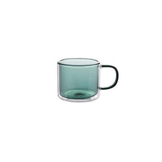 Double Wall Colorful Glass Cups - MAHOGANY STREET