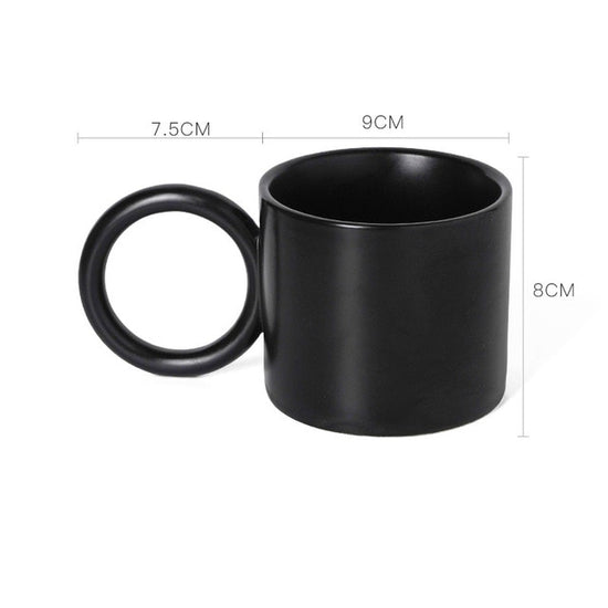 Modern Design Oversized Handle Mugs - MAHOGANY STREET