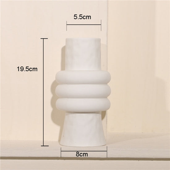 White Ceramic Craft Vases - MAHOGANY STREET