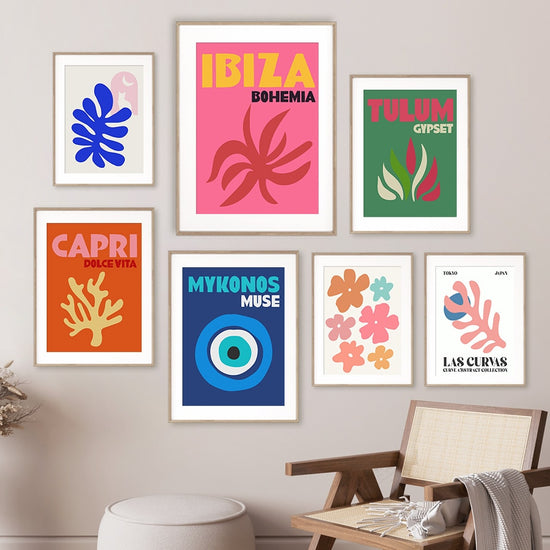 Pastel Summer City Wall Art - MAHOGANY STREET