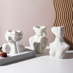Half Head Ceramic Vases - MAHOGANY STREET